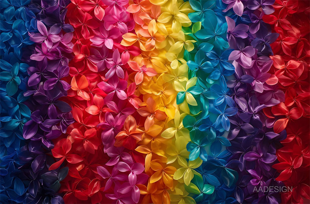 Kate Fine Art Rainbow Flower Backdrop for Photography Designed by AADESIGN