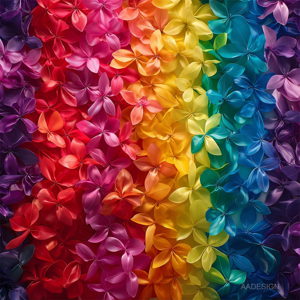 Kate Fine Art Rainbow Flower Backdrop for Photography Designed by AADESIGN