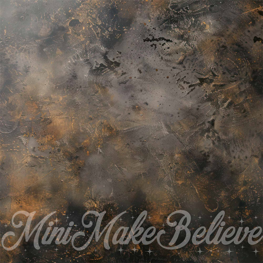 Zwart Bruin Abstract Texture Vloerachtergronduitvoering Ontworpen door Mini MakeBelieve