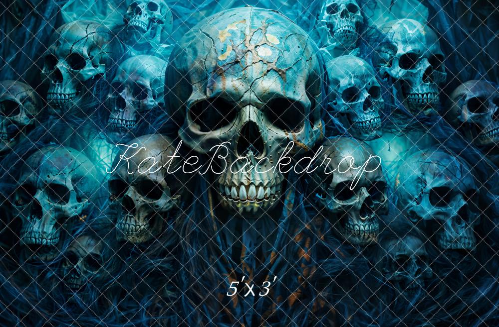 Kate Halloween Dark Black Skeleton Backdrop Designed by Chain Photography