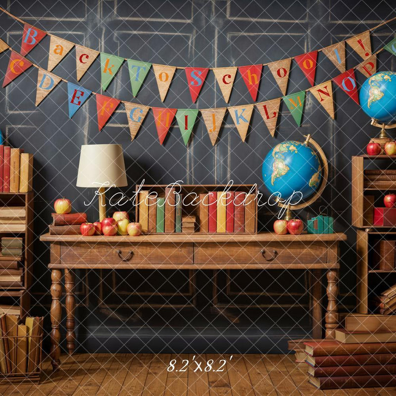 Vintage Classroom Back to School Backdrop