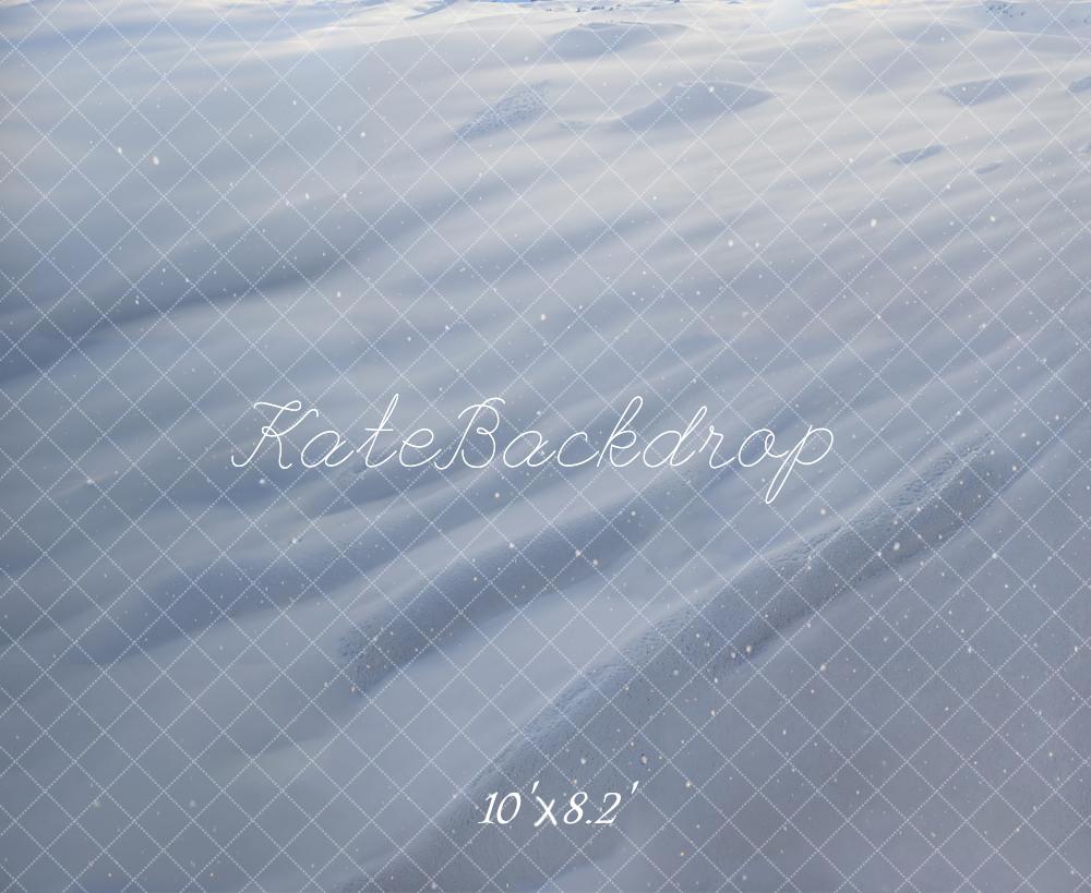Lichtgrijze sneeuwvloer Foto Achtergrond Is ontworpen door Kateemaakt door