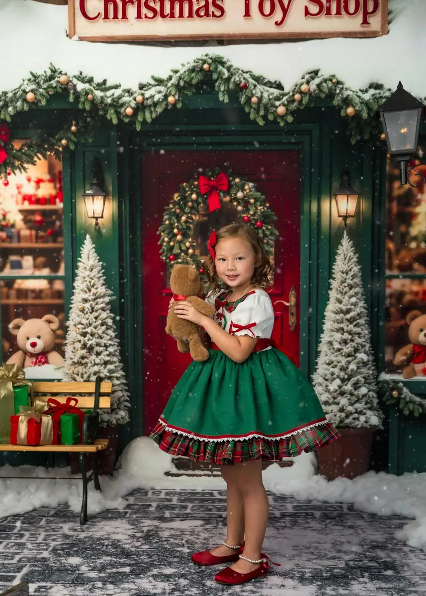 Christmas Toy Shop Teddy Bears Backdrop Designed by Emetselch