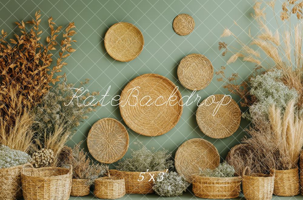 Kate Boho Basket Wall Greenery Backdrop Designed by Patty Roberts