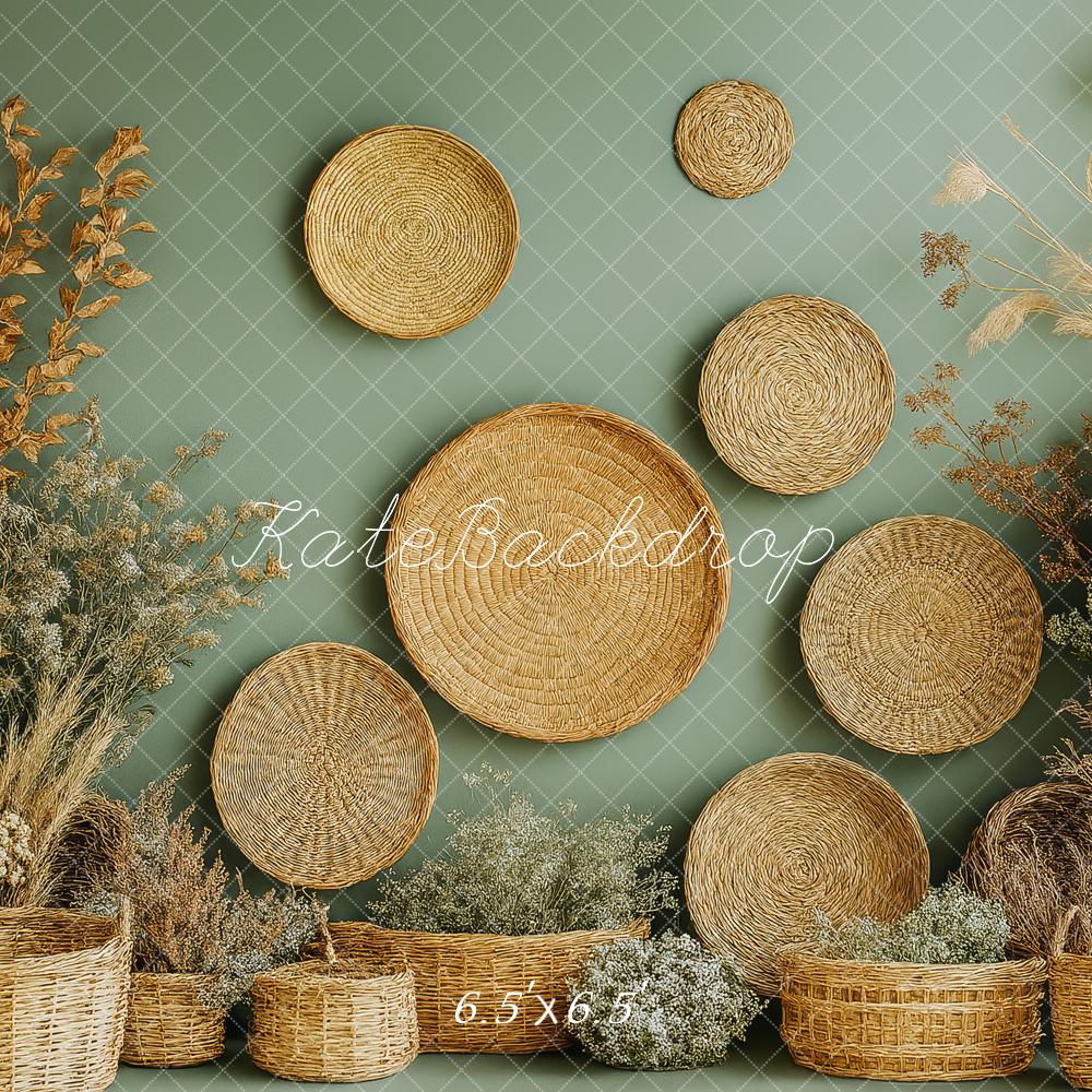 Kate Boho Basket Wall Greenery Backdrop Designed by Patty Roberts