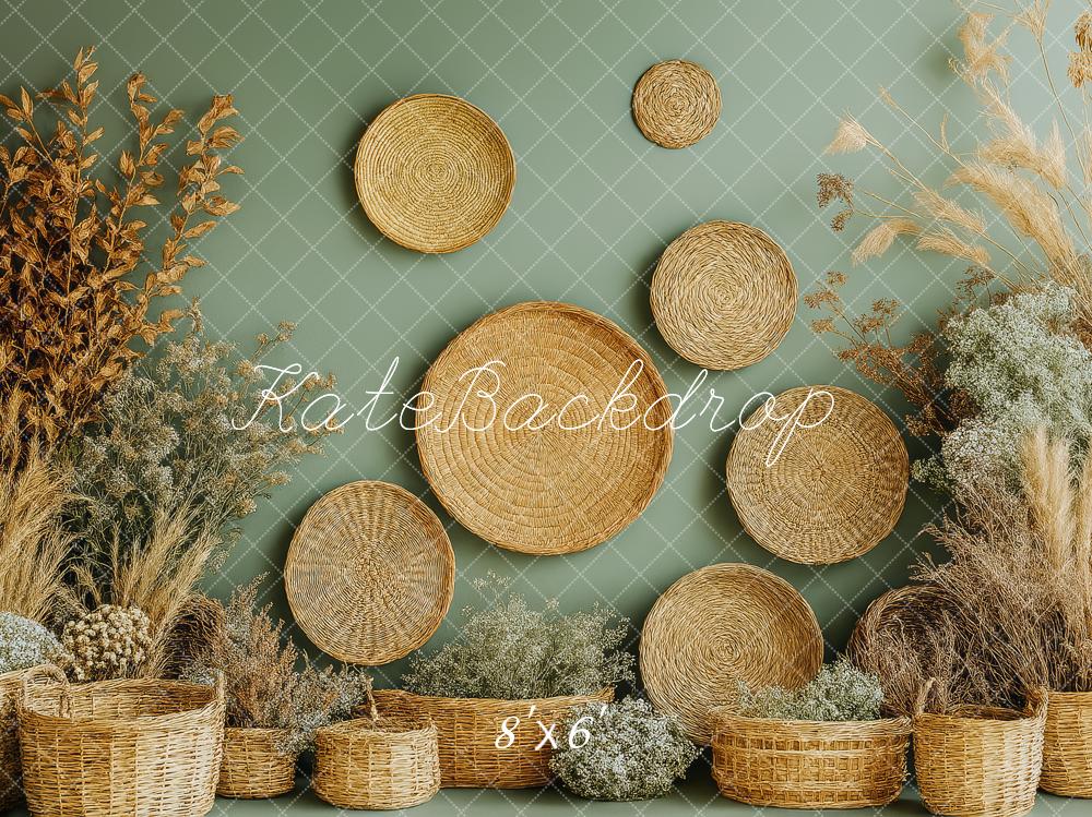Kate Boho Basket Wall Greenery Backdrop Designed by Patty Roberts
