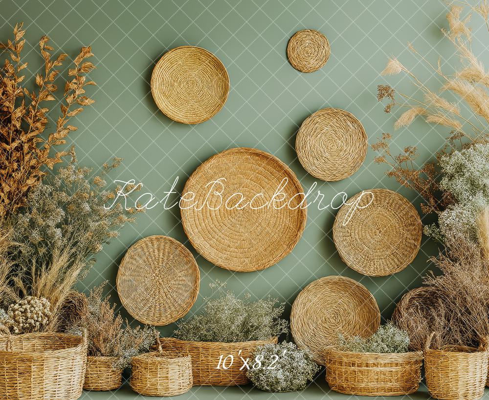 Kate Boho Basket Wall Greenery Backdrop Designed by Patty Roberts