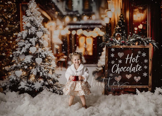 Negozio di Cioccolata Calda di Natale Bokeh Sfondo Designed by Emetselch