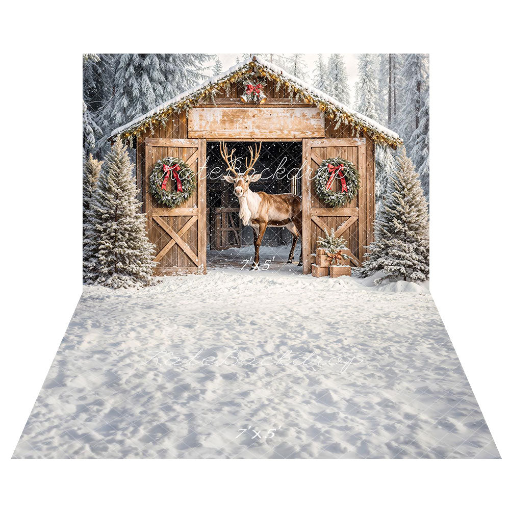 Winter Woodland Rustic Holiday Backdrop