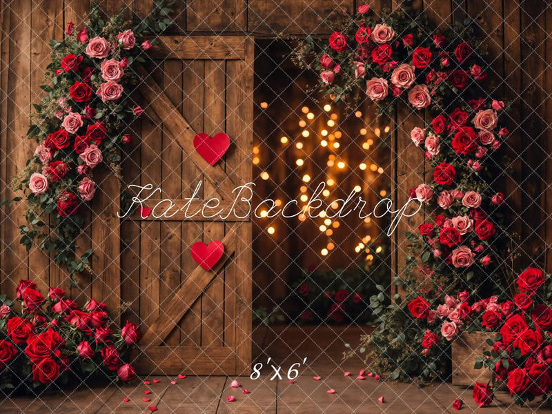 Rustic Rose Garden Wedding Backdrop