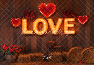 Love Lights Rustic Backdrop Designed by Emetselch