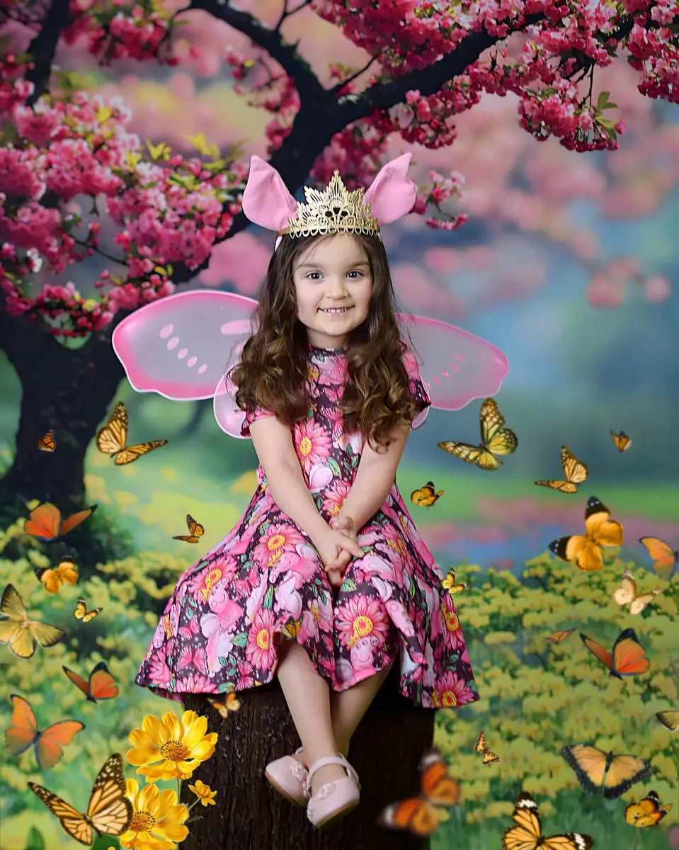 Kate Spring Cherry Blossom Tree Floral Backdrop Designed by Emetselch