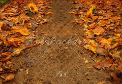 Fall Zonnebloemen Pad Vloer Foto Achtergrond Designed by Emetselch