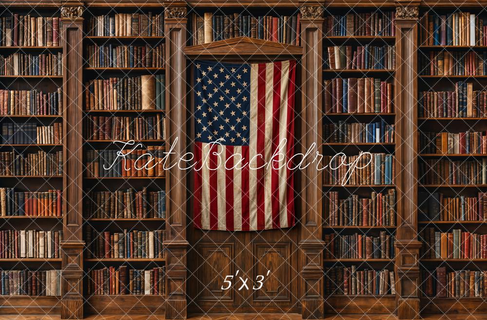 Onafhankelijkheidsdag Bibliotheek Amerikaanse Vlag Foto Achtergrond Designed by Emetselch