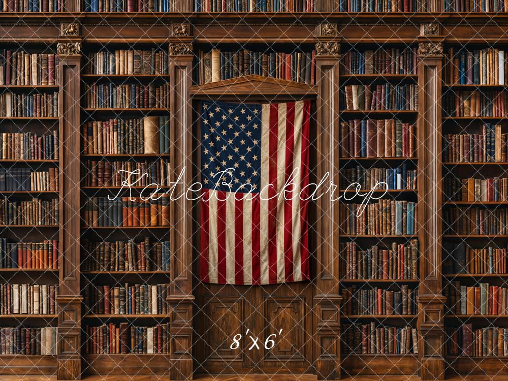 Onafhankelijkheidsdag Bibliotheek Amerikaanse Vlag Foto Achtergrond Designed by Emetselch