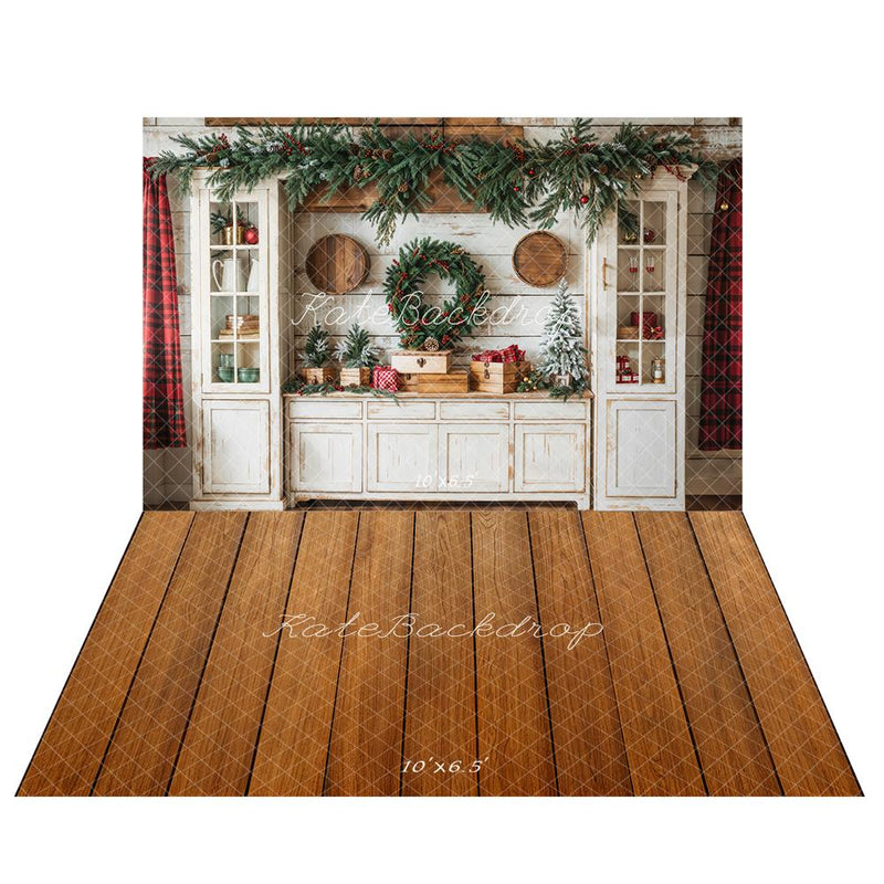 Rustic Holiday Kitchen Celebration Backdrop