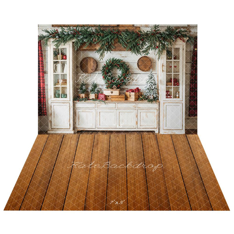 Rustic Holiday Kitchen Celebration Backdrop