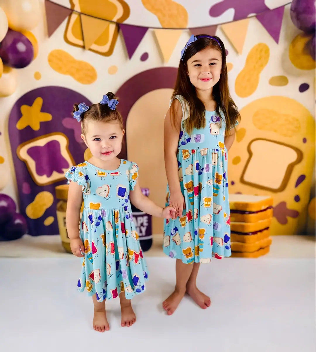 Kate Cake Smash Peanut Butter Jelly Bread Backdrop Designed by Mini MakeBelieve