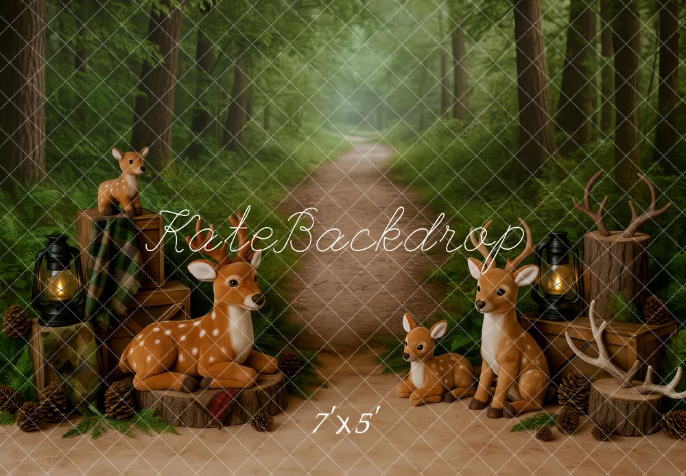 Fondo de Bosque de Ciervos para Cumpleaños Designed by Patty Roberts