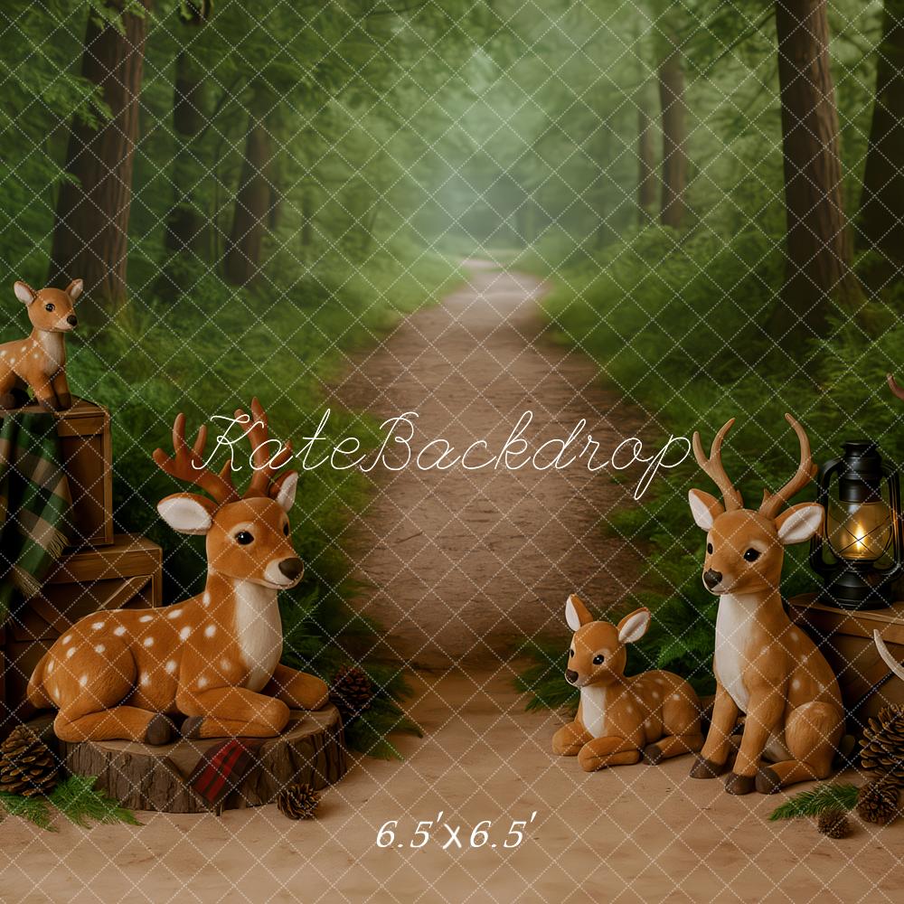 Fondo de Bosque de Ciervos para Cumpleaños Designed by Patty Roberts
