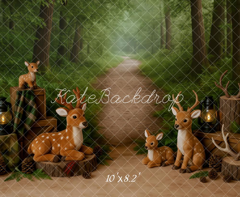 Fondo de Bosque de Ciervos para Cumpleaños Designed by Patty Roberts