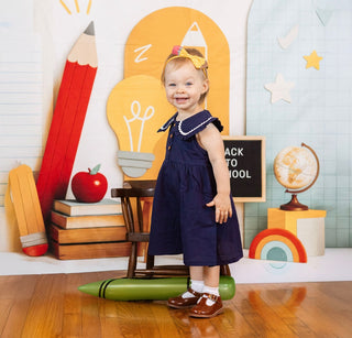 Kate Back To School Pencils Backpack Printed Backdrop Designed by Patty Roberts