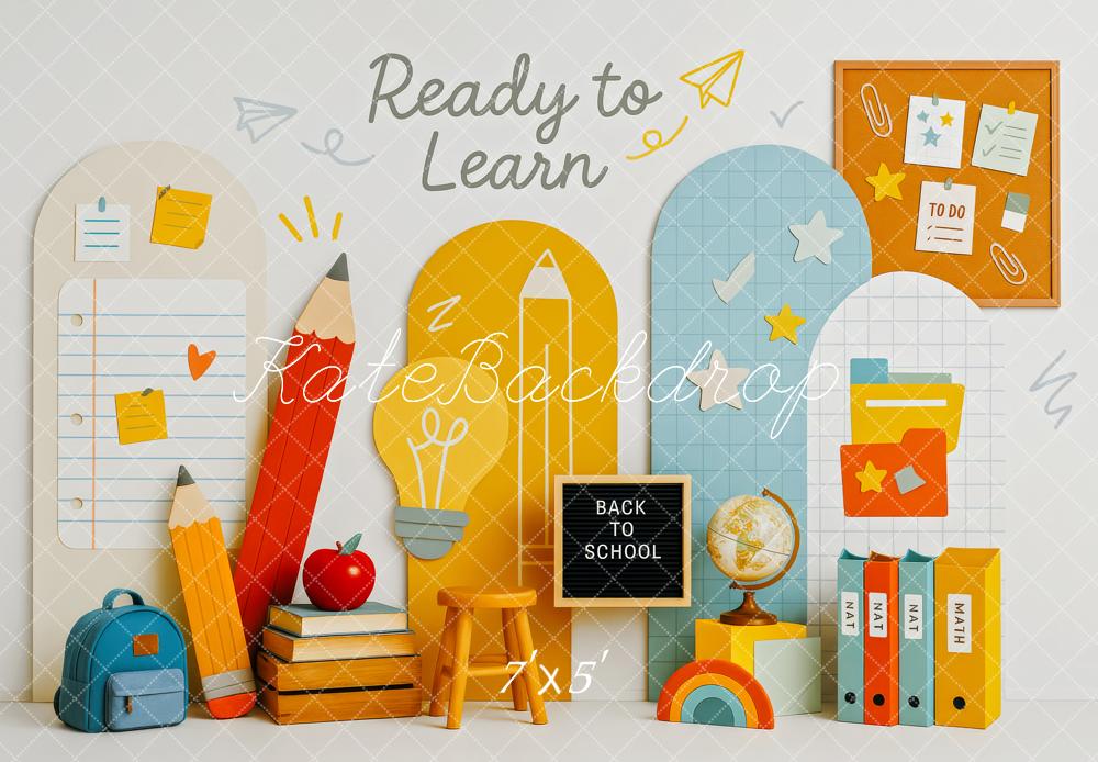 Kate Back To School Combination Printed Backdrops for Photography( 4 Backdrops in Total)