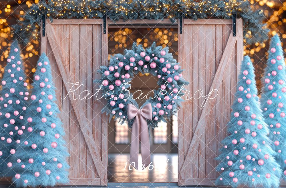 Corona de Navidad para puerta de granero Diseñado por Mini MakeBelieve