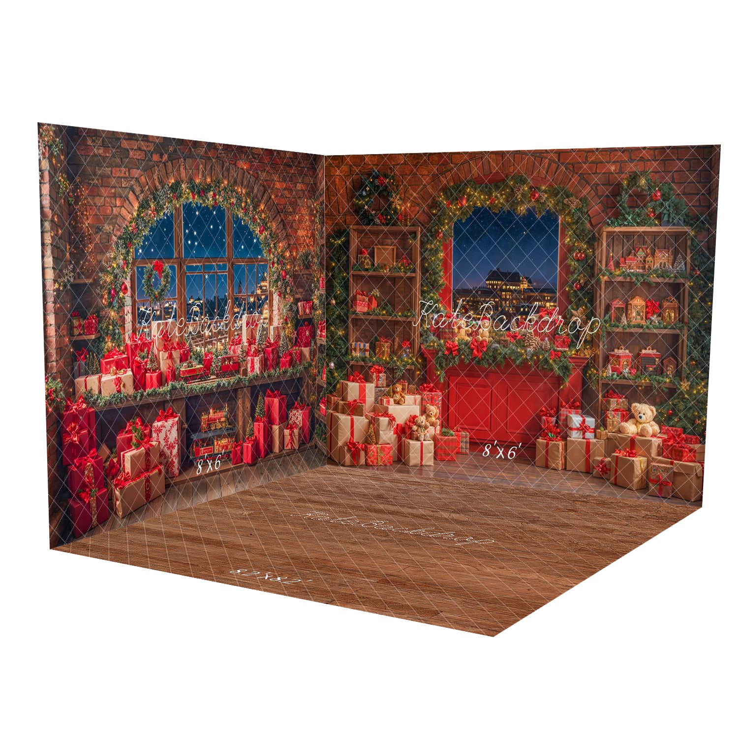 Kate Christmas Garland Window Shelves Gift Toys Room Set