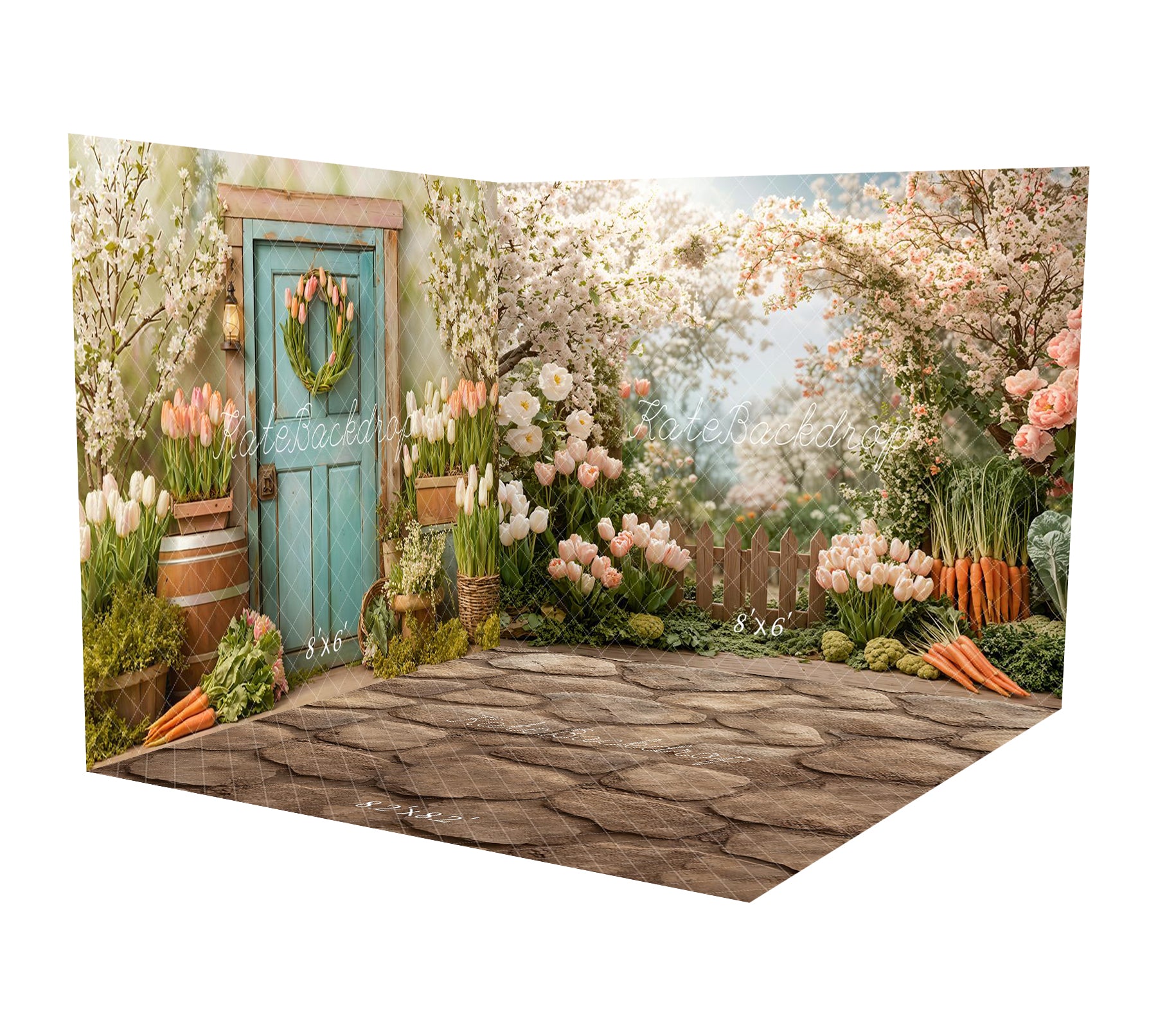 Kate Spring Easter Flower Arch Garden Fence Room Set