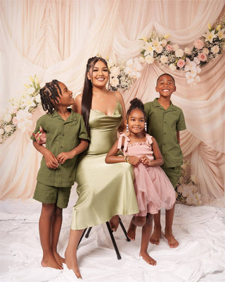 Kate Mother's Day Ivory Drapes Flower Arch Printed Backdrop Designed by Mini MakeBelieve