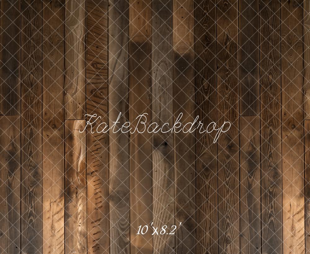 Kate Brown Wood Plank Floor Printed Backdrop Designed by Kate Image