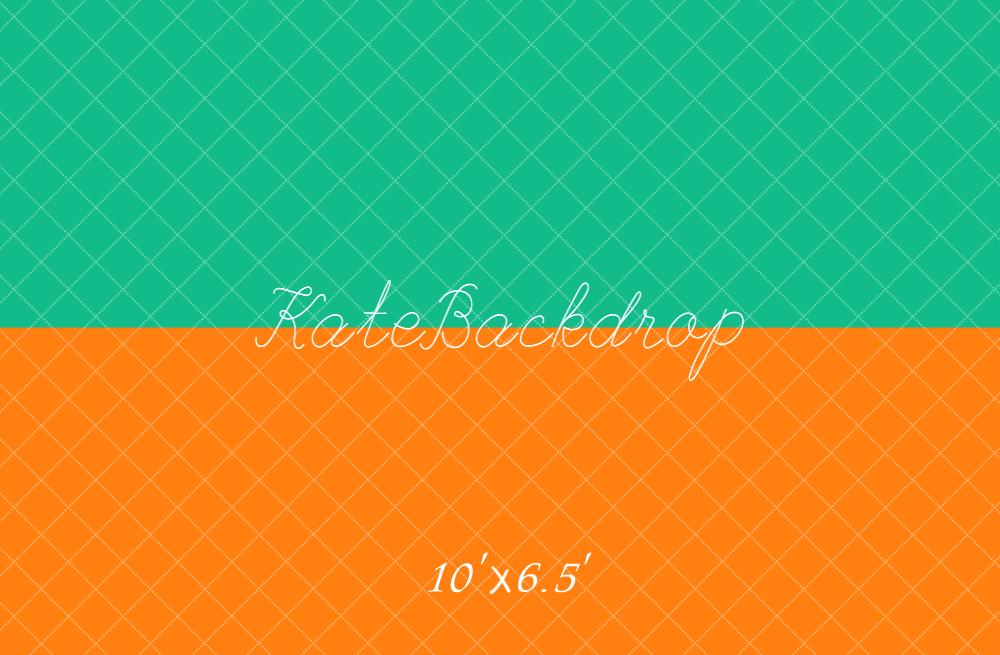 Kate Green Orange Contrasting Colors Vinyl Backdrop