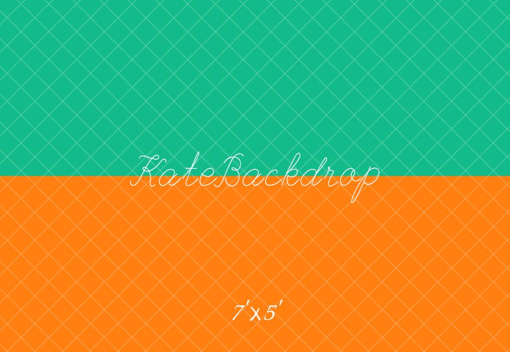 Kate Green Orange Contrasting Colors Vinyl Backdrop