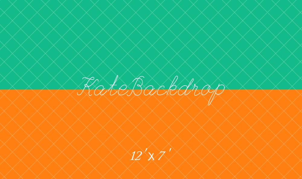 Kate Green Orange Contrasting Colors Vinyl Backdrop