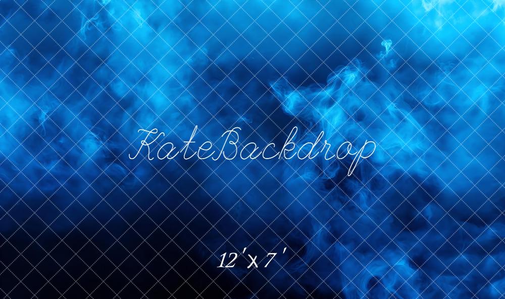 Kate Blue Smoke Abstract Vinyl Backdrop