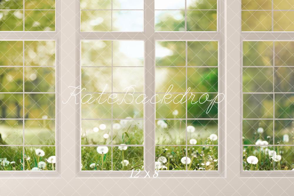 Kate Window Fleece Backdrop Spring Summer Garden Designed by Emetselch