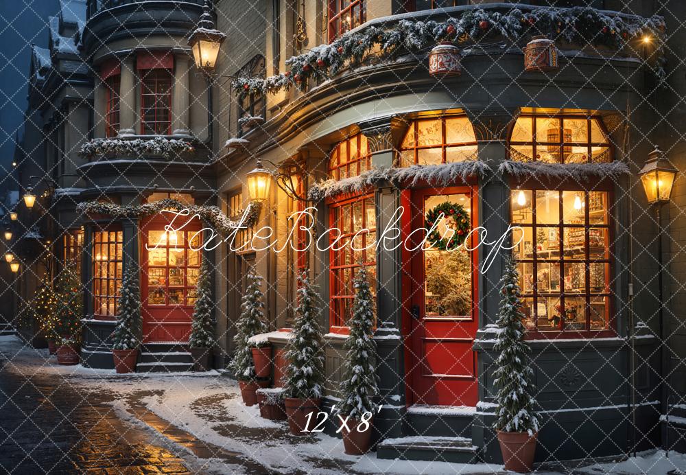 Natale a Kate Street di Notte Sfondo Progettato da Emetselch