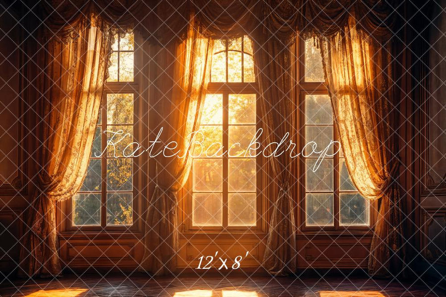 Golden Sunset Window Light Backdrop