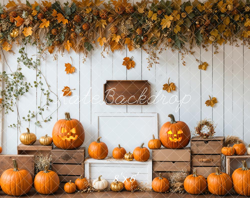 Autumn Harvest Pumpkin Halloween Backdrop