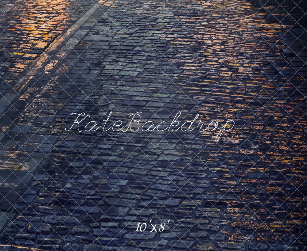 Sfondo Pavimento Stradale in Pietra Notturna Progettato da Emetselch