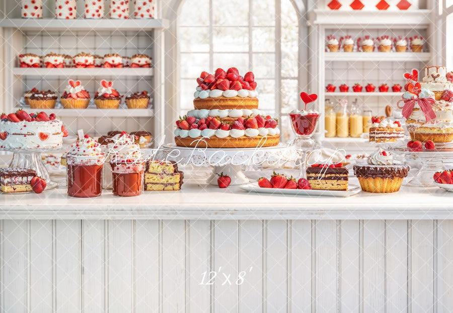 Rustic Strawberry Dessert Table Backdrop