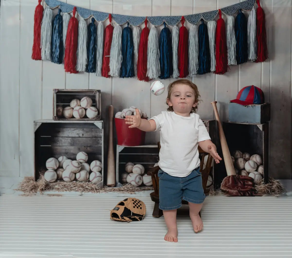 Sport Baseball Kratten Rode Blauwe Foto Achtergrond Designed by Emetselch