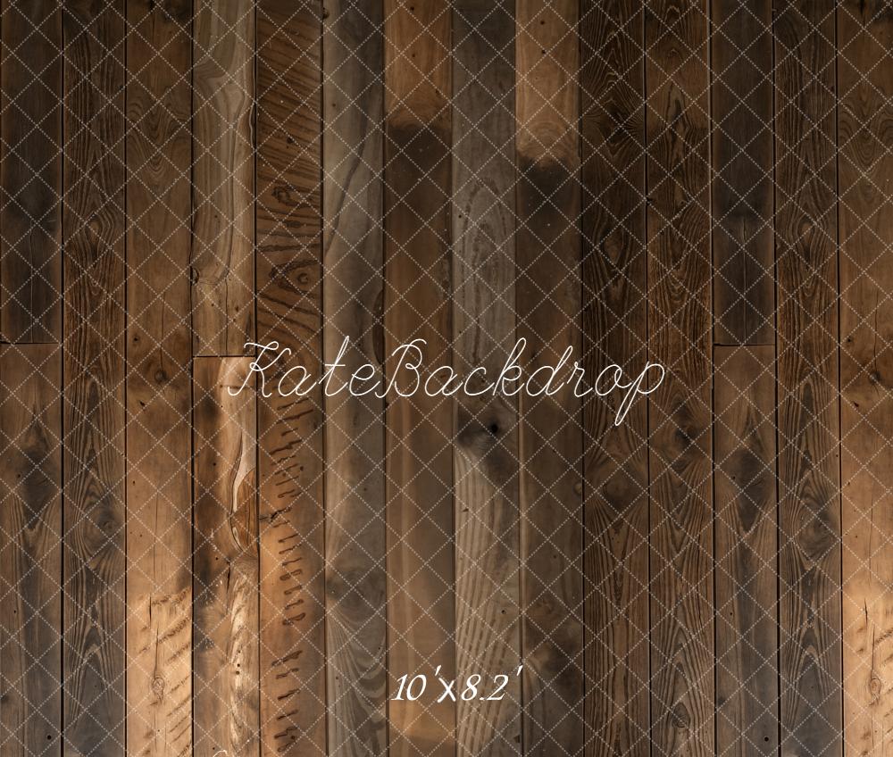 Kate Brown Wood Plank Floor Printed Backdrop Designed by Kate Image