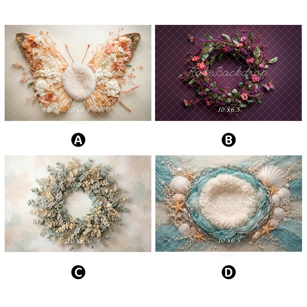Kate Newborn Combination Printed Backdrops for Photography( 4 Backdrops in Total)