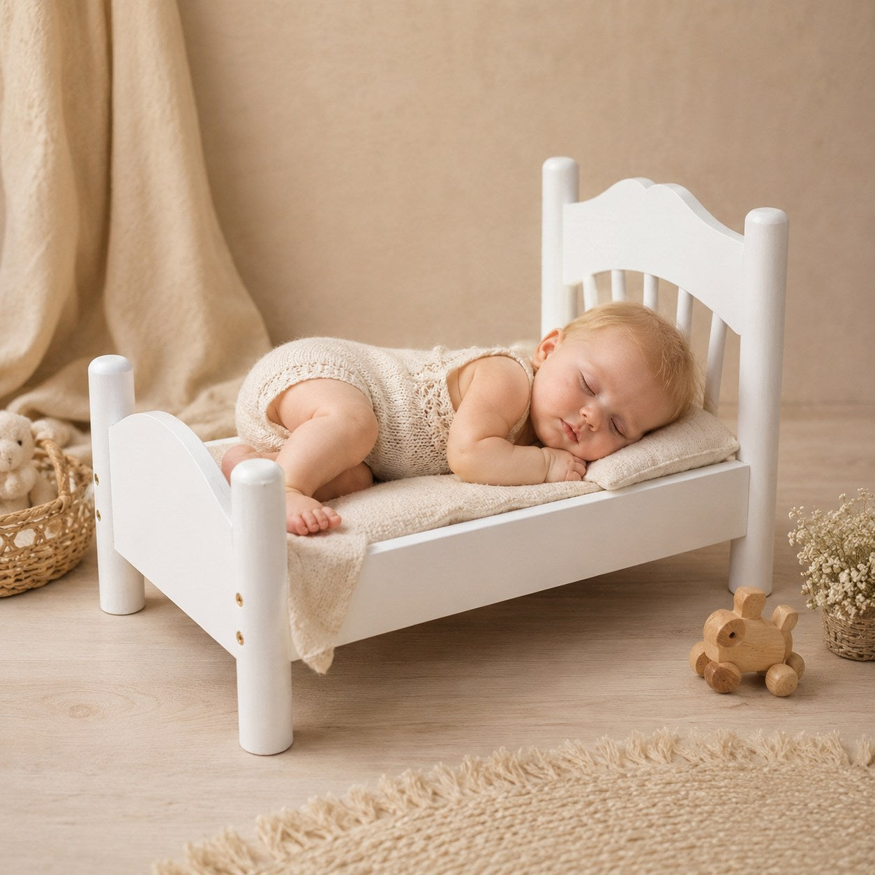 Kate Vintage Wooden Bed Photography Props for Newborn
