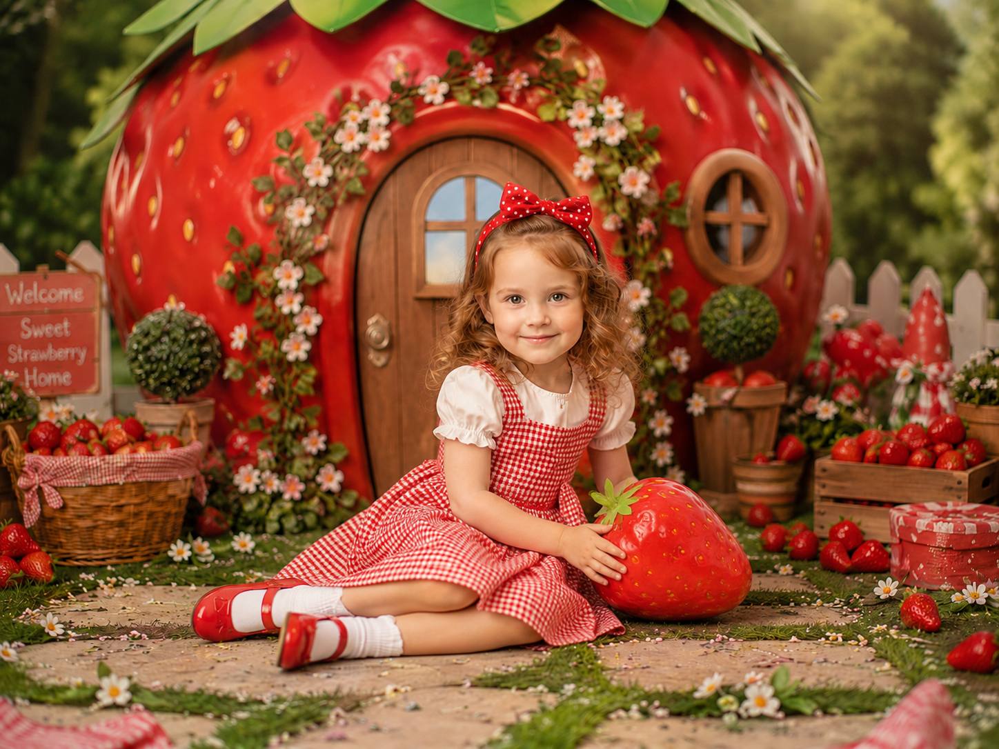 Kate Summer Large Artificial strawberry (8.66"L × 9.84"W) for Photography