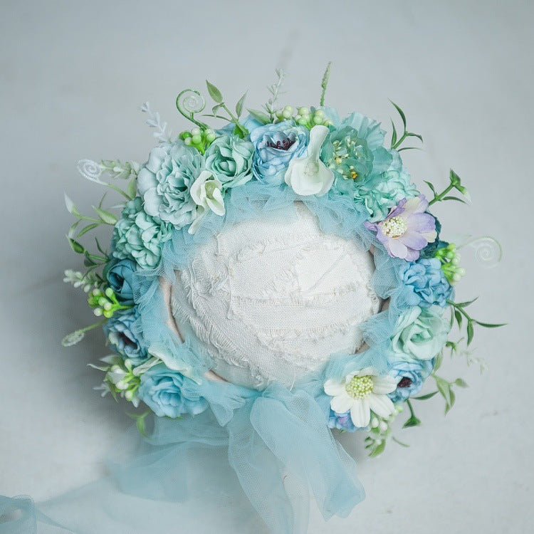 Kate Cyan Floral Bonnet for Newborn Photography