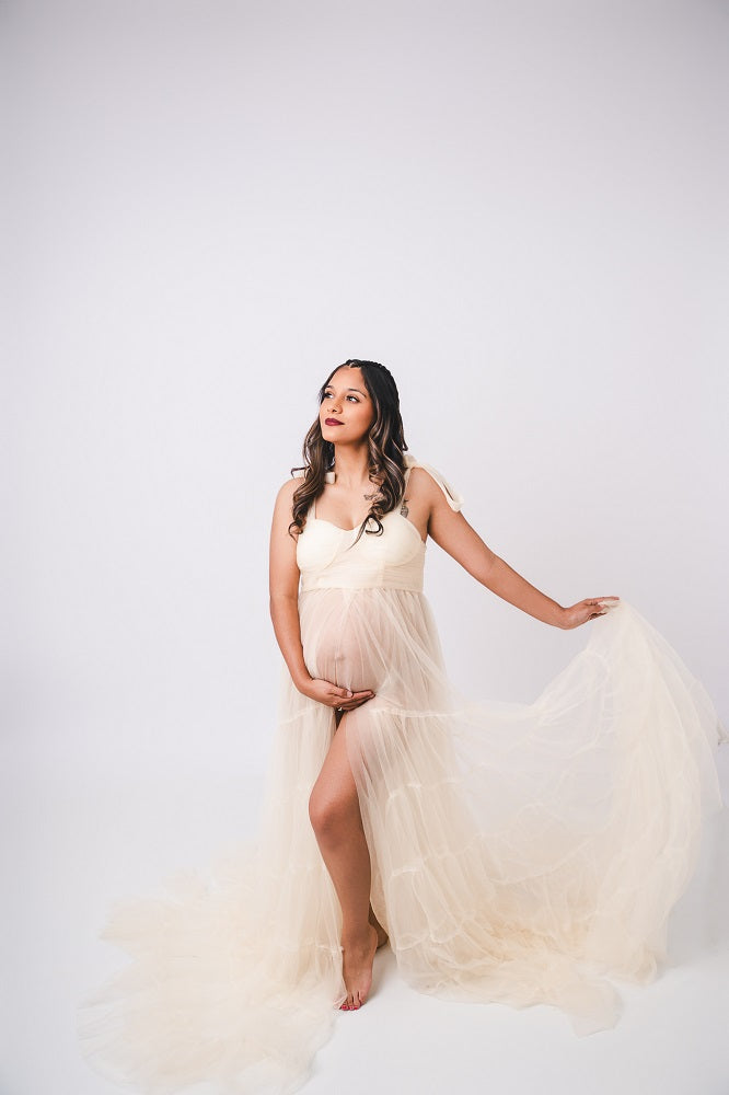 Kate Mesh Camisole Strapless Multi Color Custom Maternity Photoshoot Gowns