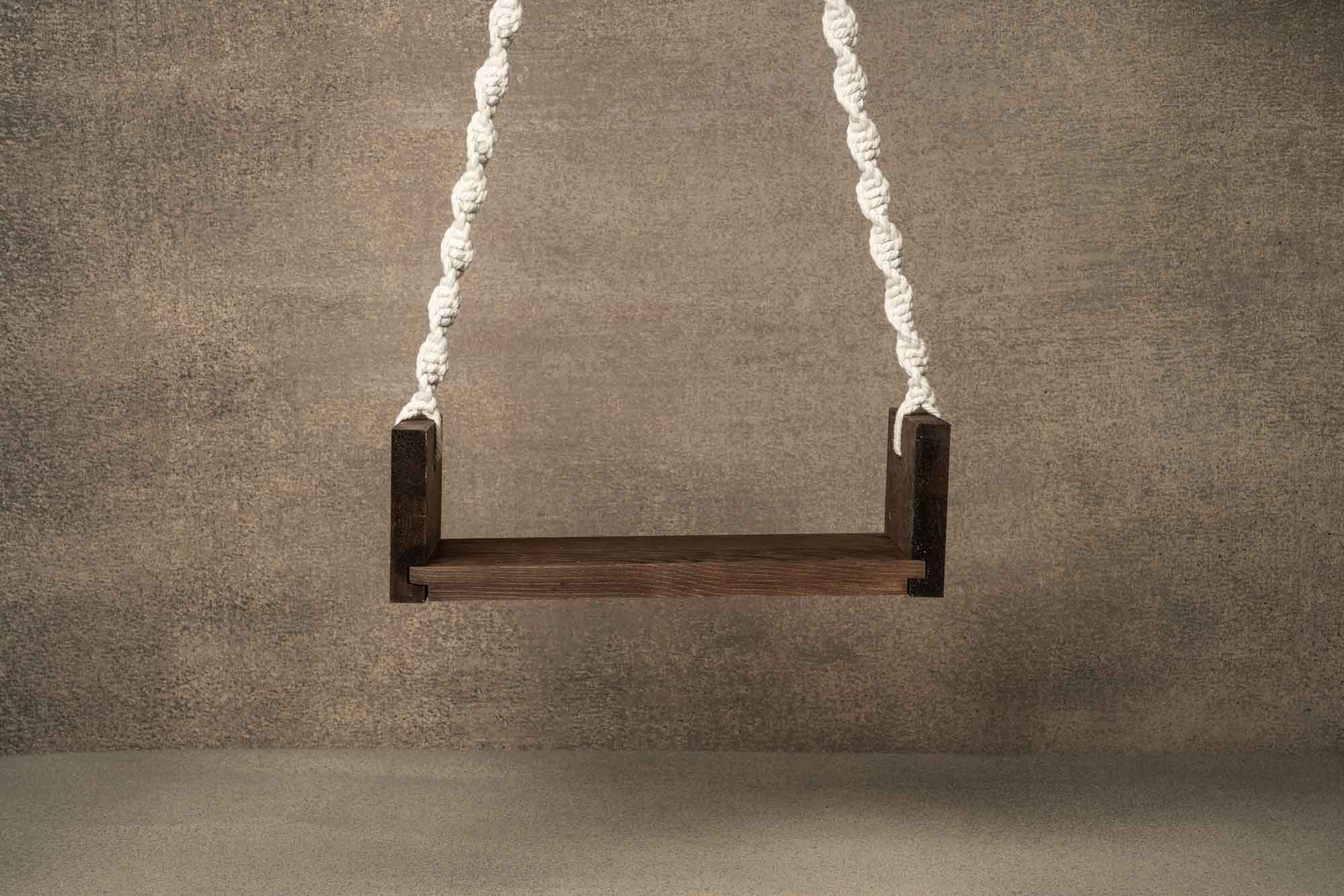 Kate Spiral Cord Wooden Swing Newborn Photography Props
